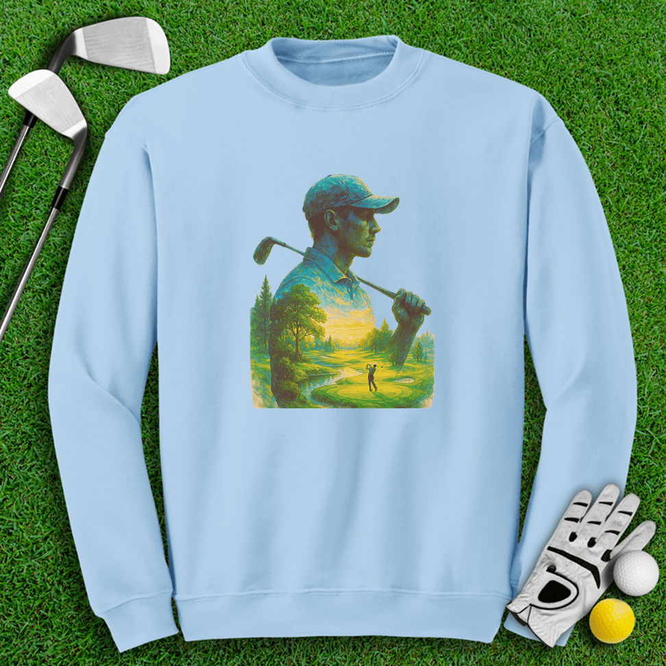 Golfer’s Serene Mindscape Crewneck - TeeHee Golf Gear