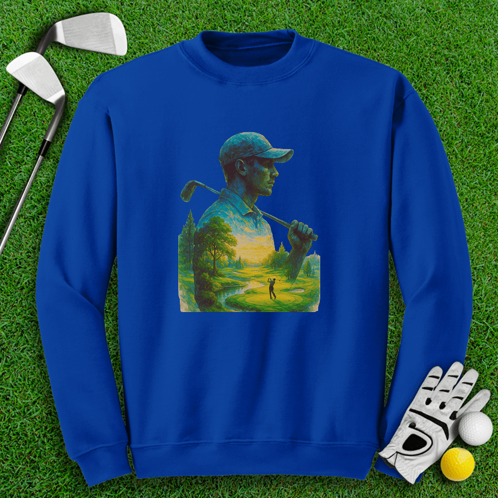 Golfer’s Serene Mindscape Crewneck - TeeHee Golf Gear