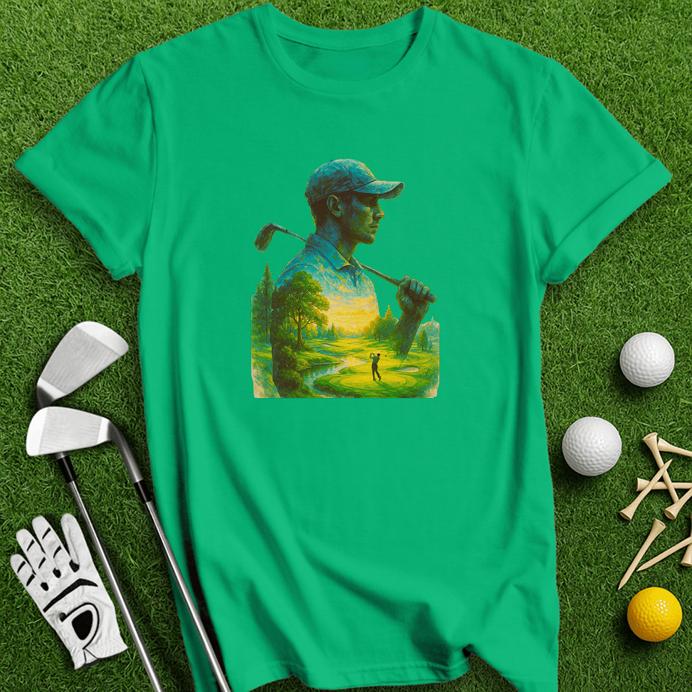 Golfer's Serene Mindscape T-Shirt - TeeHee Golf Gear