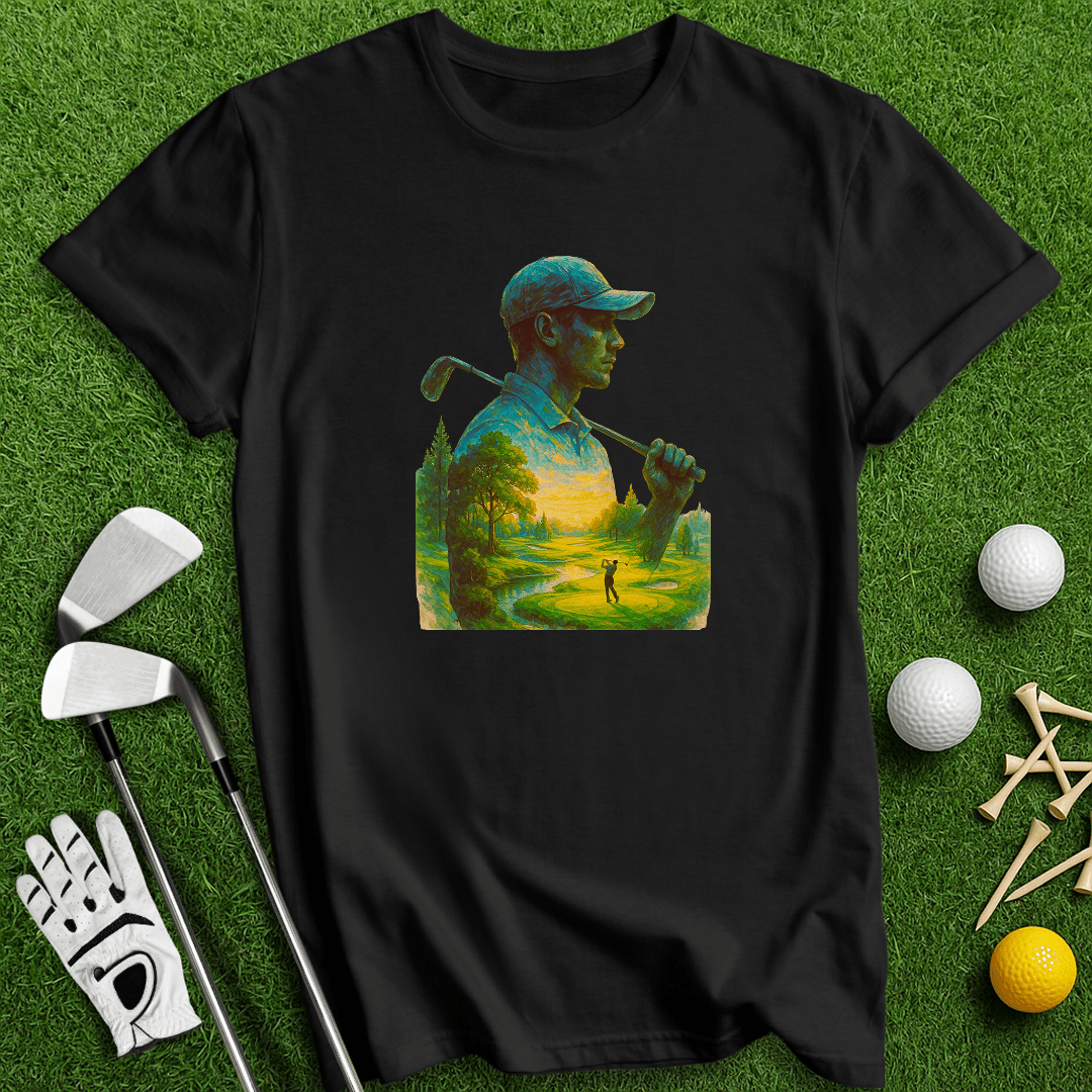 Golfer's Serene Mindscape T-Shirt - TeeHee Golf Gear