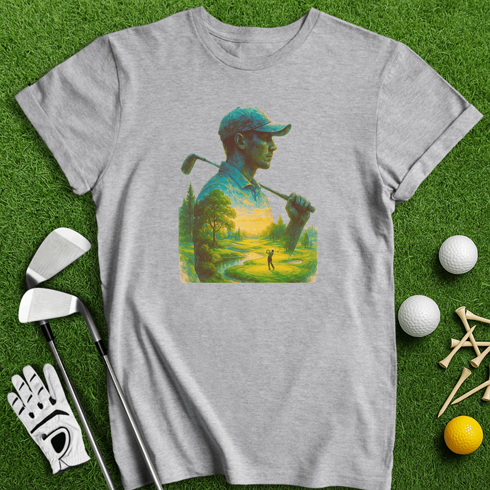 Golfer's Serene Mindscape T-Shirt - TeeHee Golf Gear