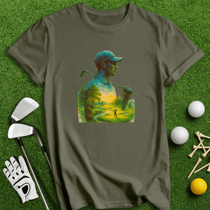 Golfer's Serene Mindscape T-Shirt - TeeHee Golf Gear