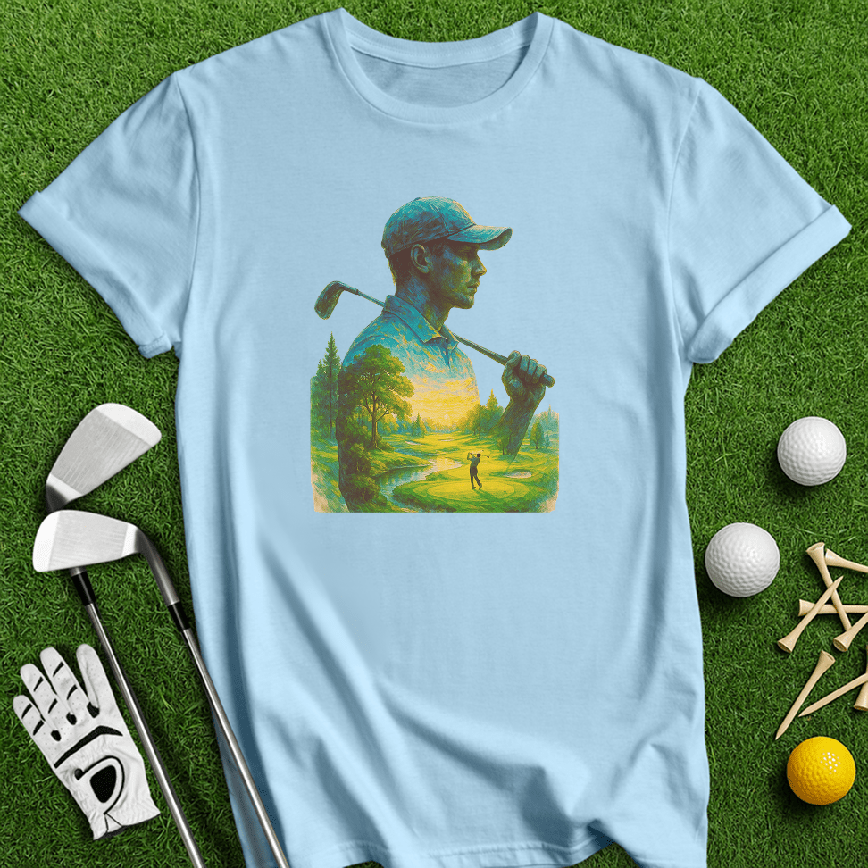 Golfer's Serene Mindscape T-Shirt - TeeHee Golf Gear