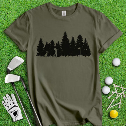 Golfing In The Woods T-Shirt - TeeHee Golf Gear