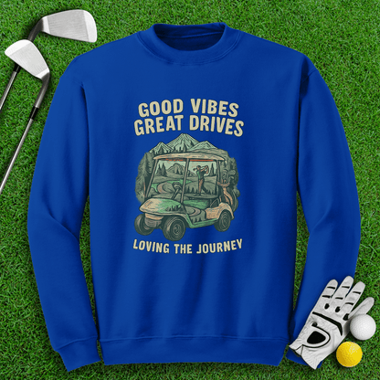 Good Vibes, Great Drives Crewneck - TeeHee Golf Gear