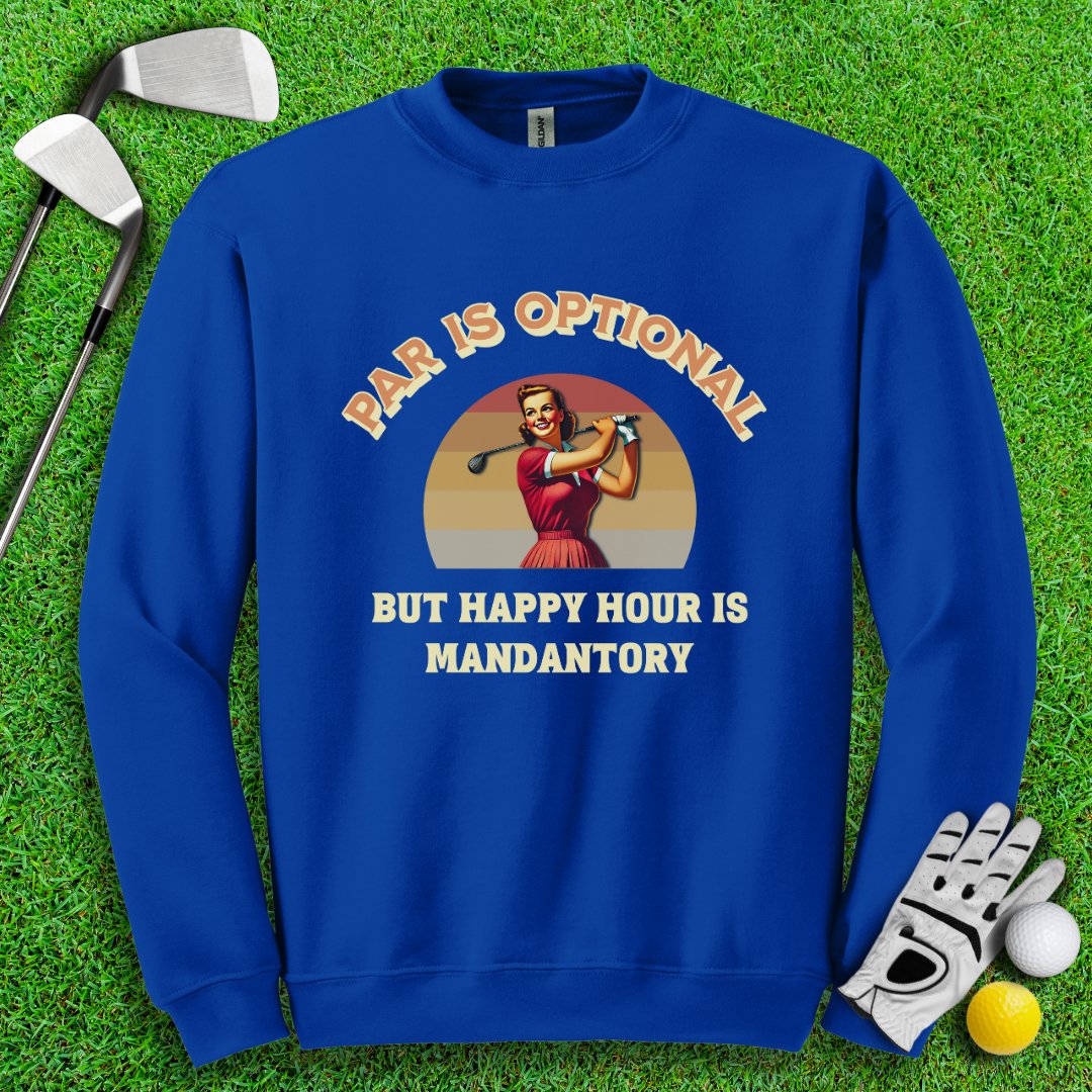 Happy Hour is Mandatory Crewneck - TeeHee Golf Gear