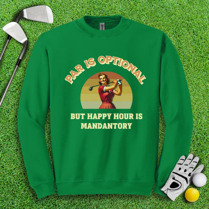 Happy Hour is Mandatory Crewneck - TeeHee Golf Gear