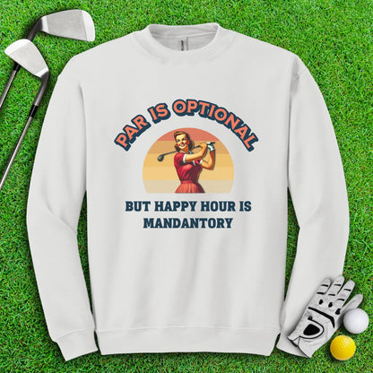 Happy Hour is Mandatory Crewneck - TeeHee Golf Gear