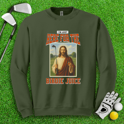 Here For The Birdie Juice Crewneck - TeeHee Golf Gear