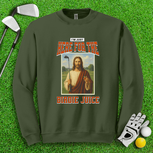 Here For The Birdie Juice Crewneck - TeeHee Golf Gear