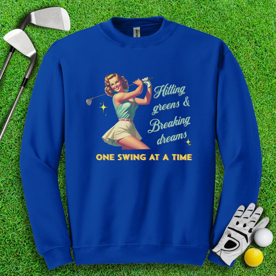 Hit Green & Break Dreams Crewneck - TeeHee Golf Gear