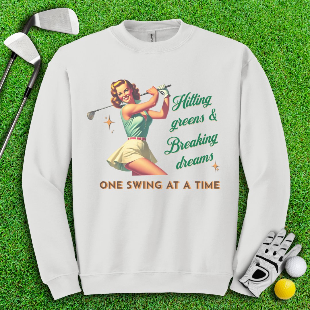 Hit Green & Break Dreams Crewneck - TeeHee Golf Gear