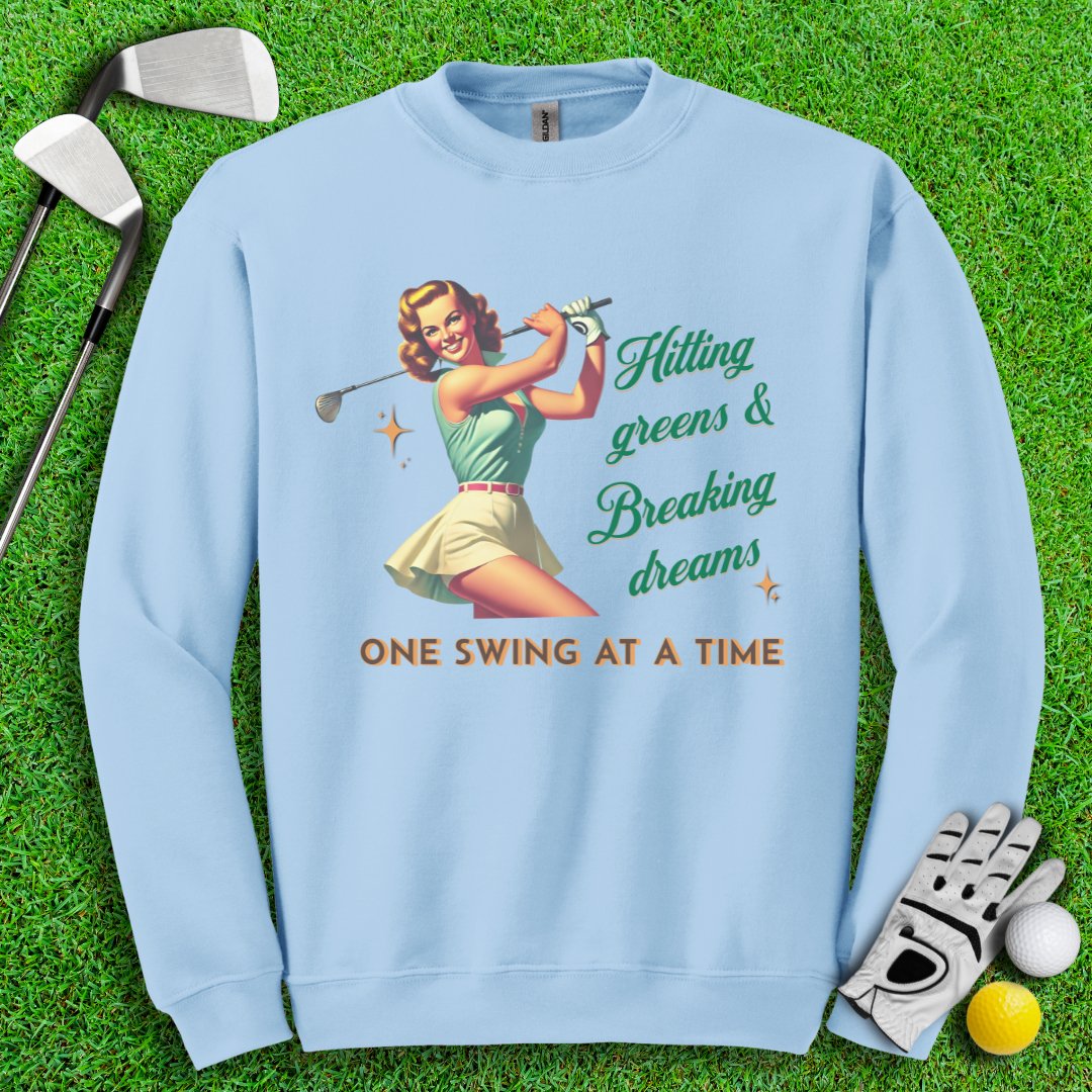 Hit Green & Break Dreams Crewneck - TeeHee Golf Gear