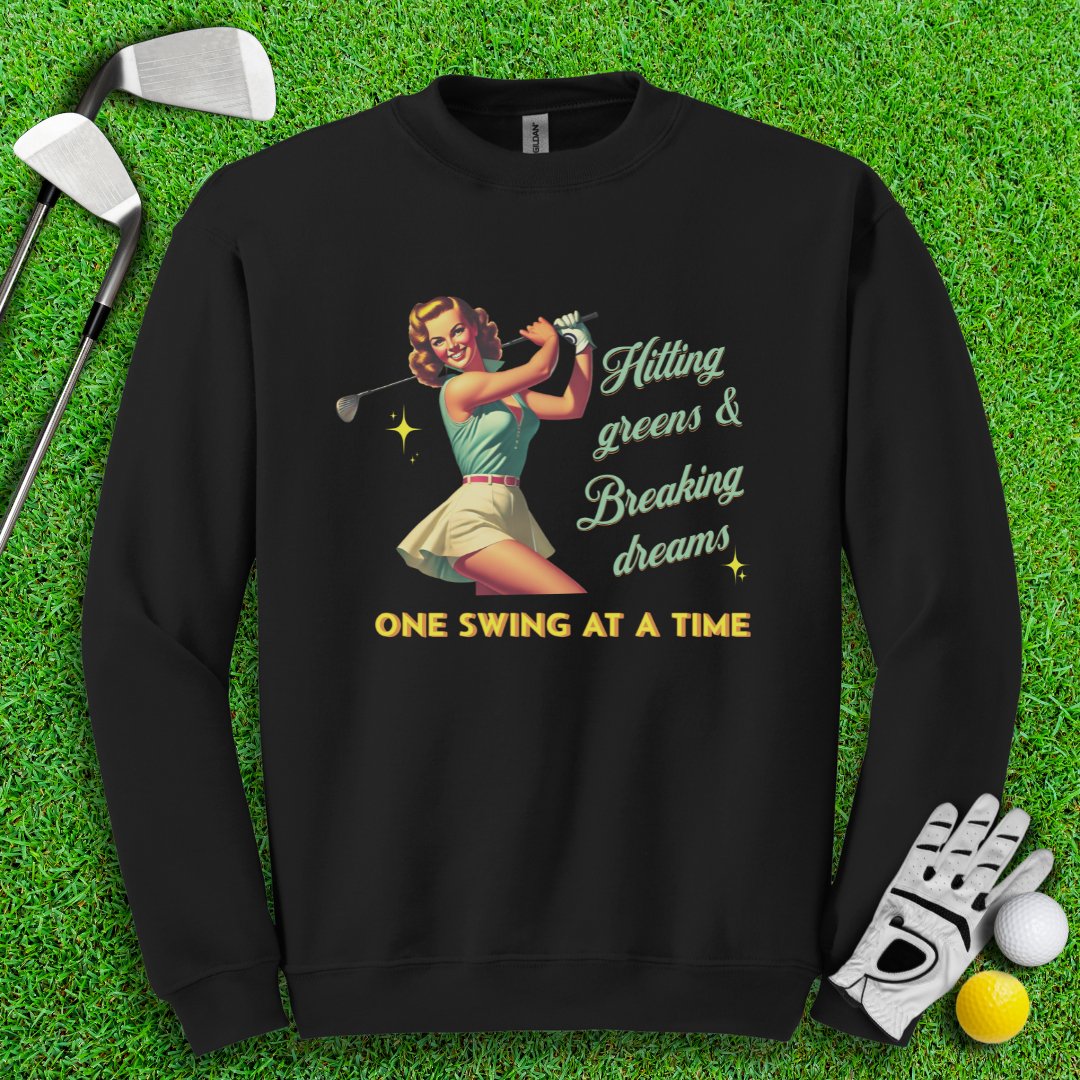 Hit Green & Break Dreams Crewneck - TeeHee Golf Gear