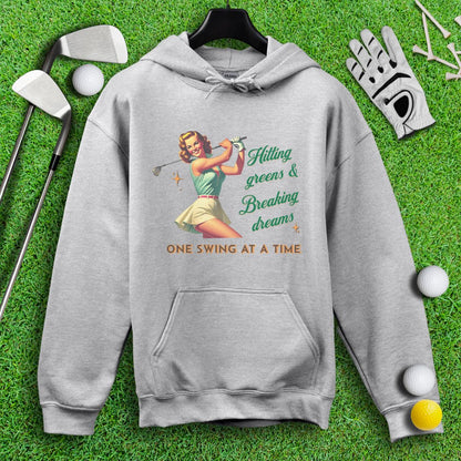 Hit Green & Break Dreams Hoodie - TeeHee Golf Gear