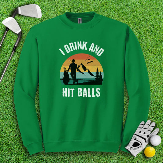 I Drink & Hit Balls Crewneck - TeeHee Golf Gear