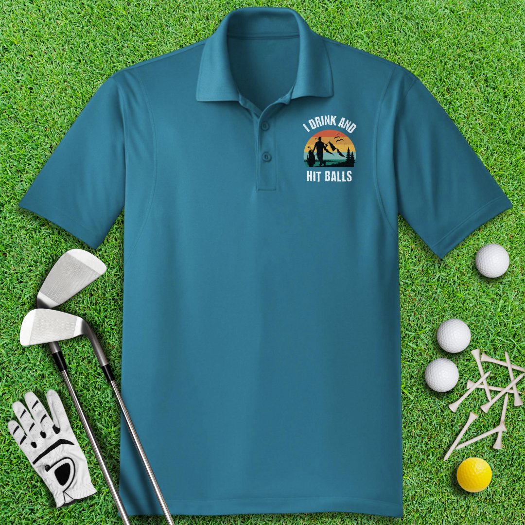 I Drink & Hit Balls Polo Shirt - TeeHee Golf Gear