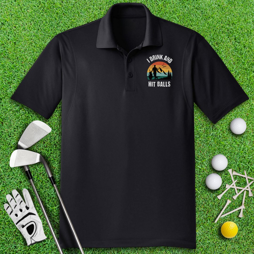 I Drink & Hit Balls Polo Shirt - TeeHee Golf Gear