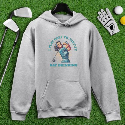 I Play Golf To Justify Day Drinking Retro Hoodie - TeeHee Golf Gear