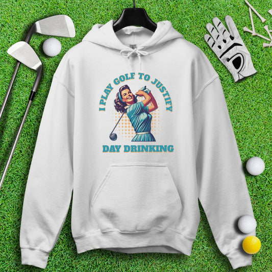 I Play Golf To Justify Day Drinking Retro Hoodie - TeeHee Golf Gear