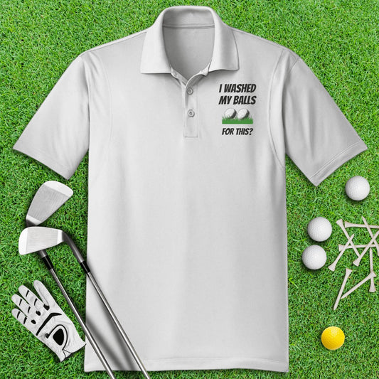 I Washed My Balls For This? Funny Golf Polo Shirt - TeeHee Golf Gear