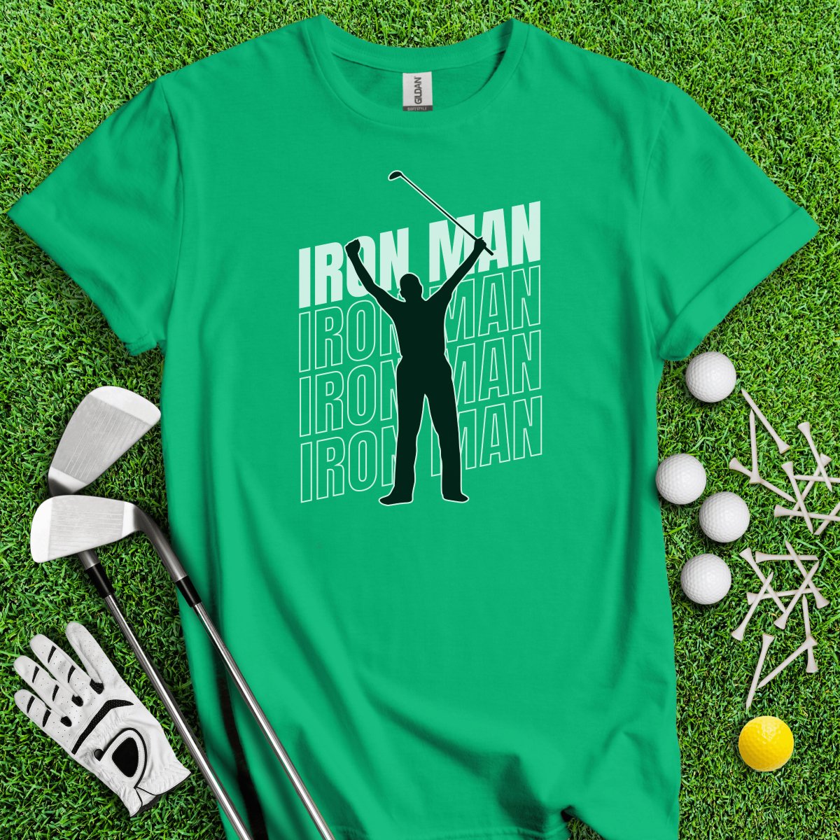 Iron Man Funny Golf T - Shirt - TeeHee Golf Gear