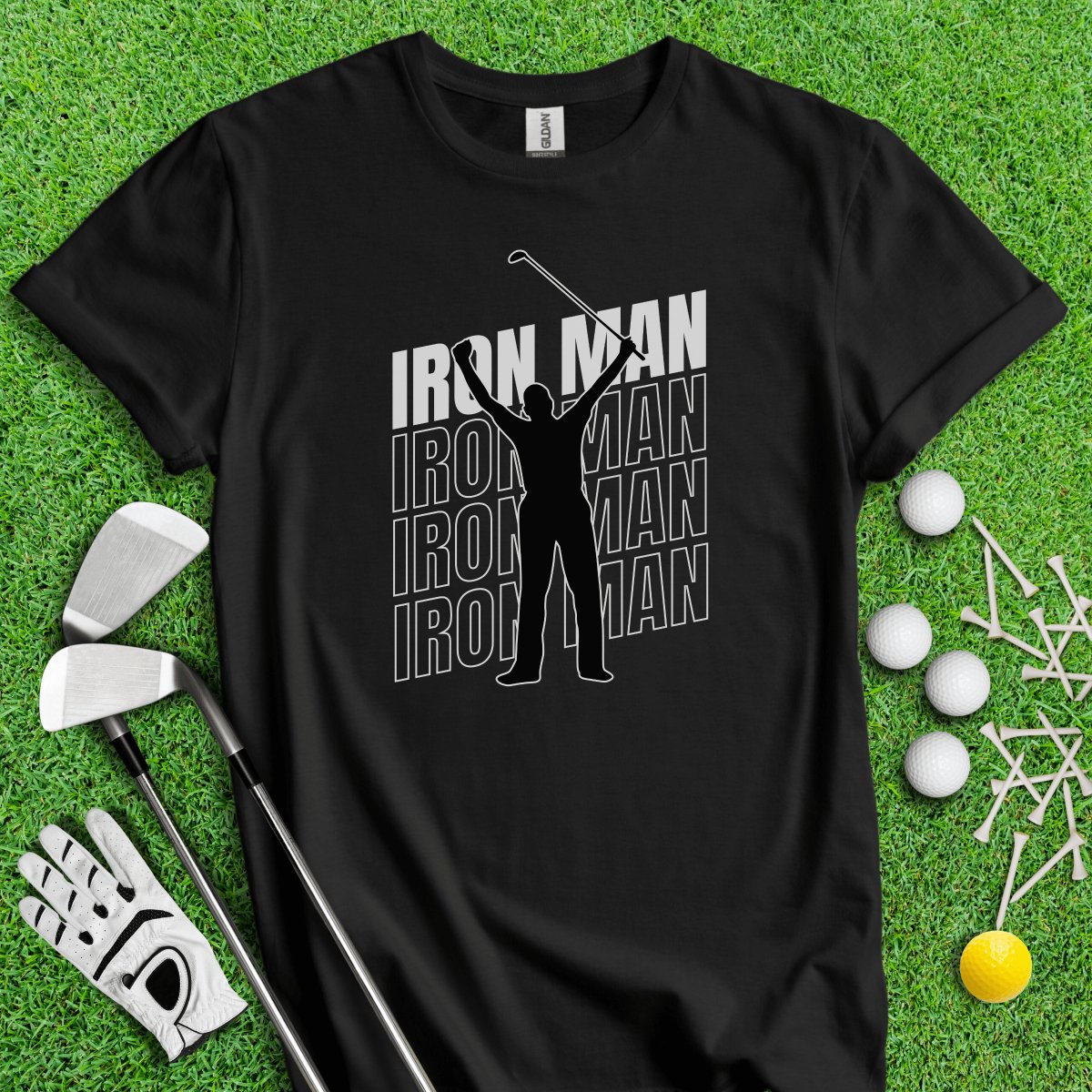 Iron Man Funny Golf T - Shirt - TeeHee Golf Gear