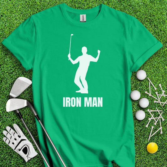 Iron Man Funny Golf T - Shirt - TeeHee Golf Gear