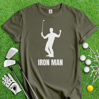 Iron Man Funny Golf T - Shirt - TeeHee Golf Gear
