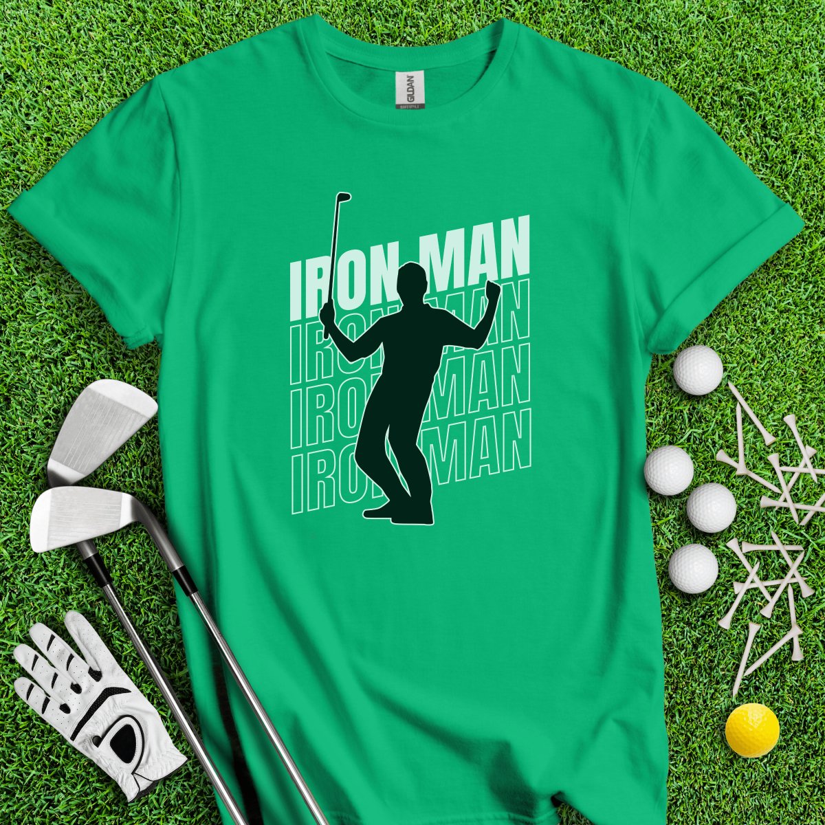 Iron Man Funny Golf T - Shirt - TeeHee Golf Gear