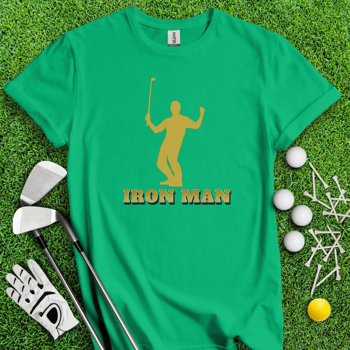 Iron Man Funny Golf T - Shirt - TeeHee Golf Gear