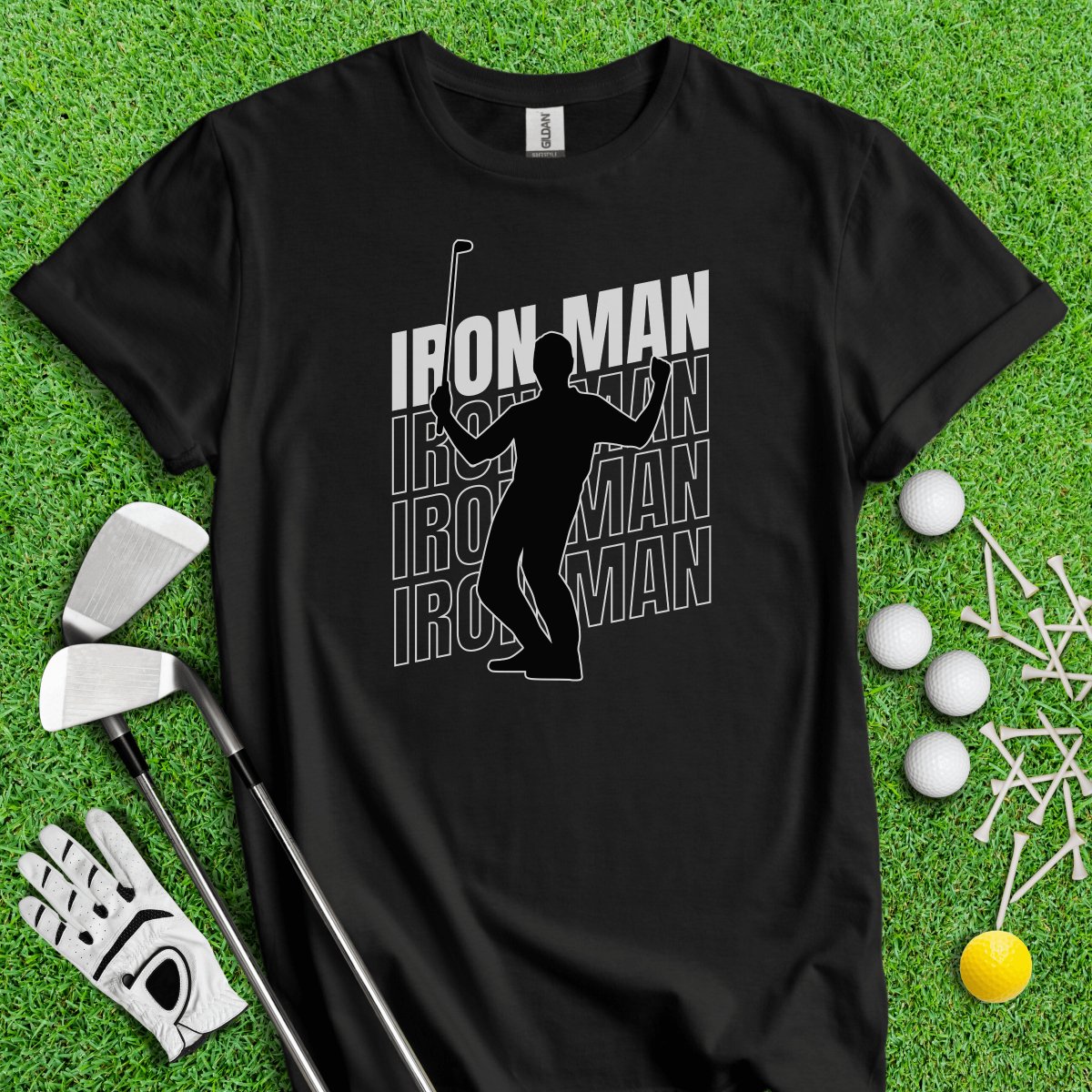 Iron Man Funny Golf T - Shirt - TeeHee Golf Gear