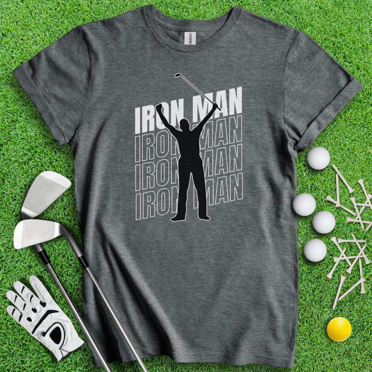 Iron Man Funny Golf T - Shirt - TeeHee Golf Gear