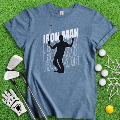 Iron Man Funny Golf T - Shirt - TeeHee Golf Gear