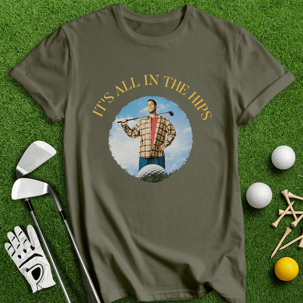 It's All In The Hips Happy Gilmore Retro T-Shirt - TeeHee Golf Gear