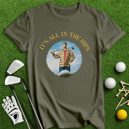It's All In The Hips Happy Gilmore Retro T-Shirt - TeeHee Golf Gear