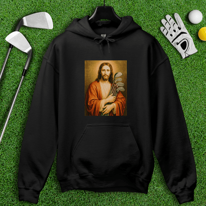 Jesus Hold Golf Clubs Hoodie - TeeHee Golf Gear