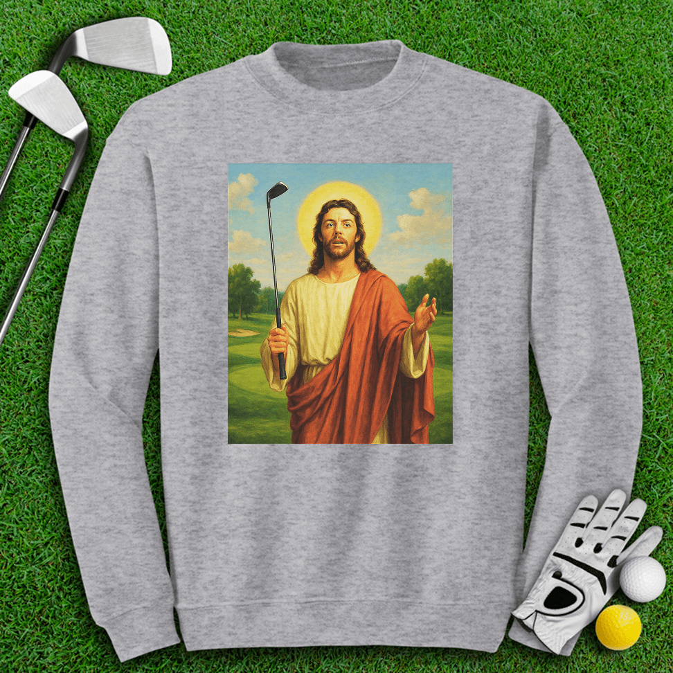 Jesus Rory McIlroy Crewneck - TeeHee Golf Gear