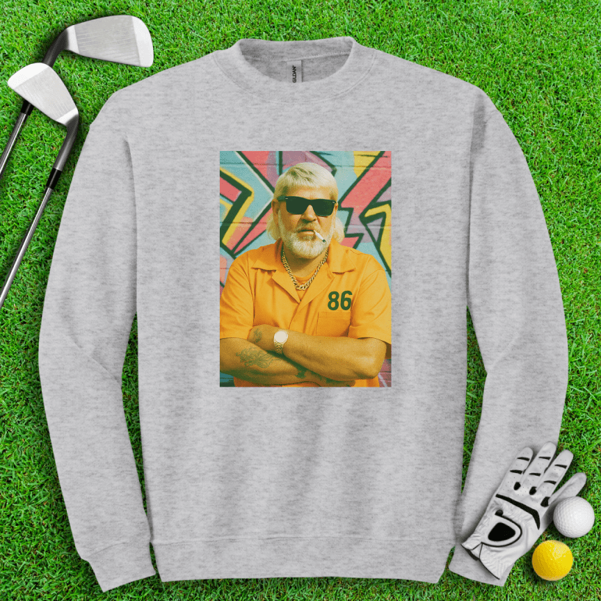 John Daly Retro Mugshot Crewneck - TeeHee Golf Gear