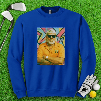 John Daly Retro Mugshot Crewneck - TeeHee Golf Gear