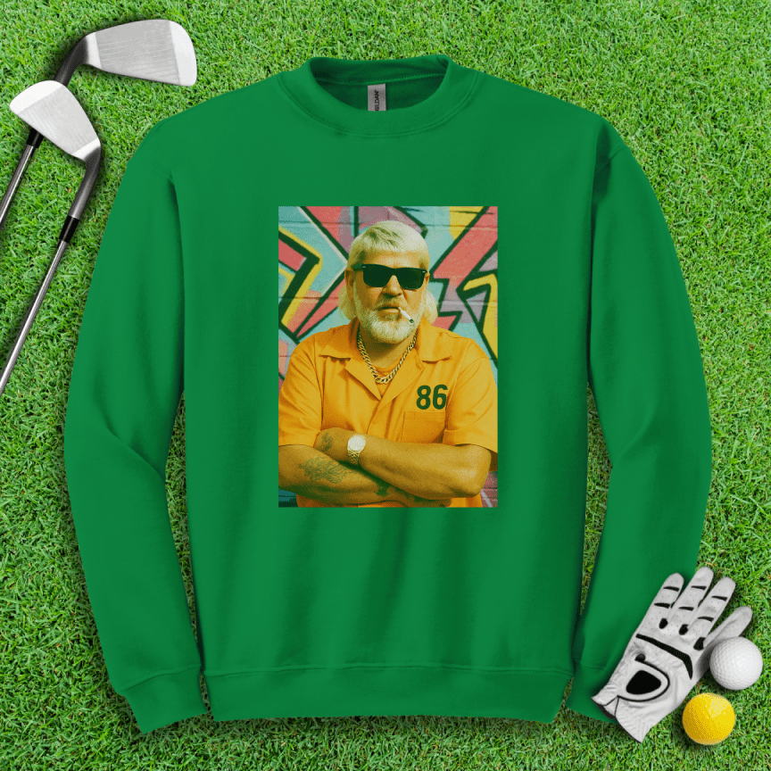 John Daly Retro Mugshot Crewneck - TeeHee Golf Gear