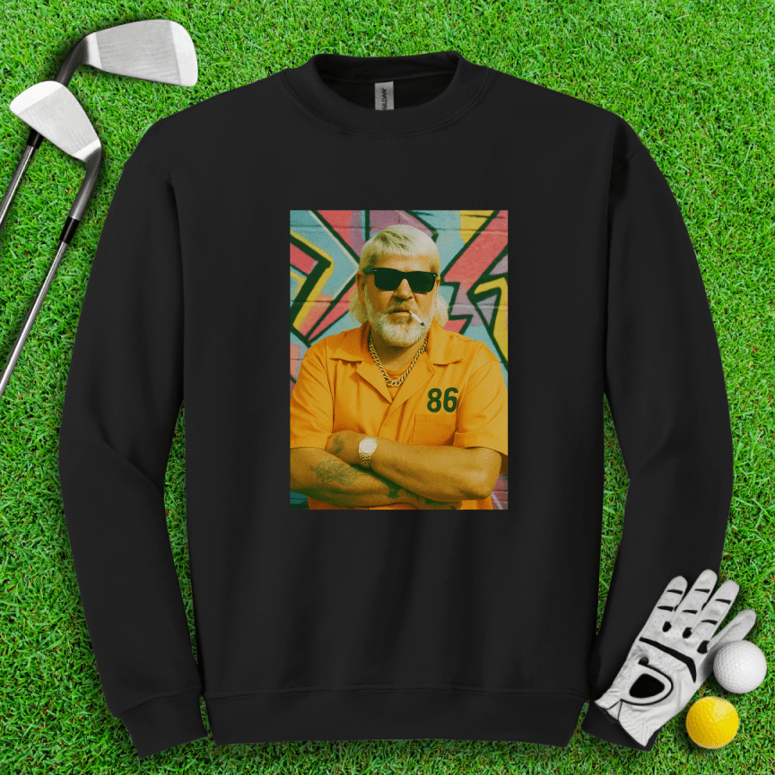 John Daly Retro Mugshot Crewneck - TeeHee Golf Gear