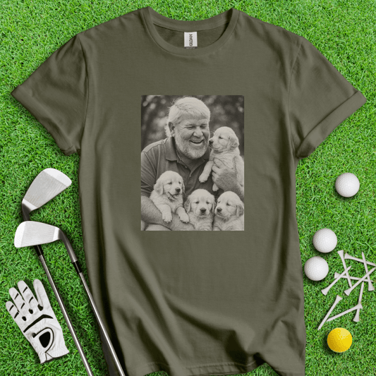 John Daly VS. Puppies T-shirt - TeeHee Golf Gear