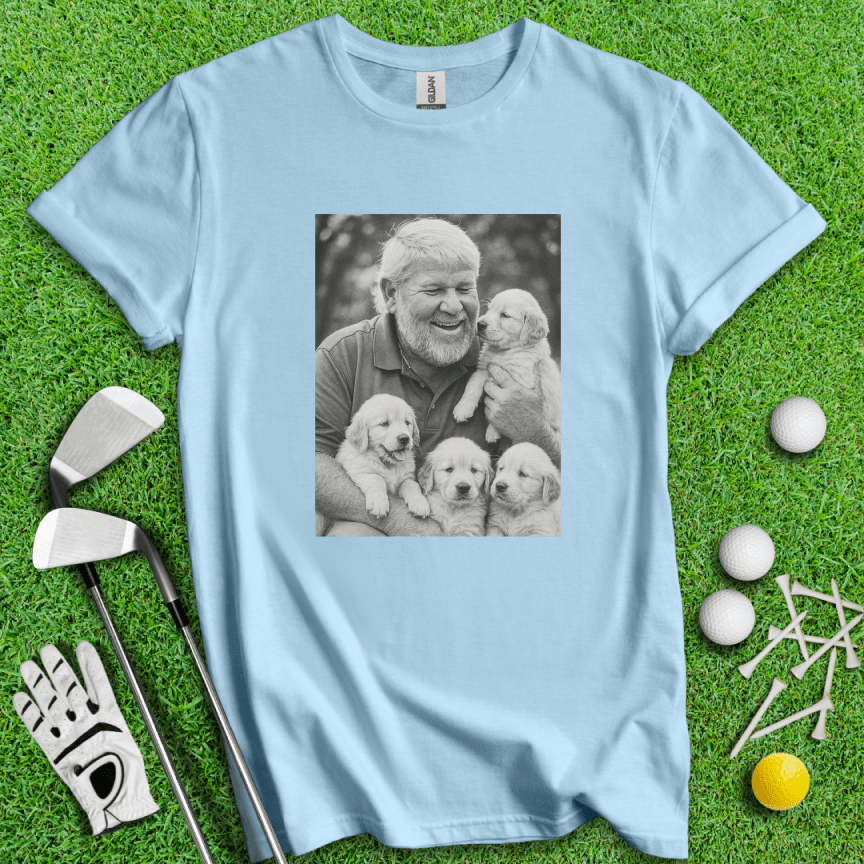 John Daly VS. Puppies T-shirt - TeeHee Golf Gear