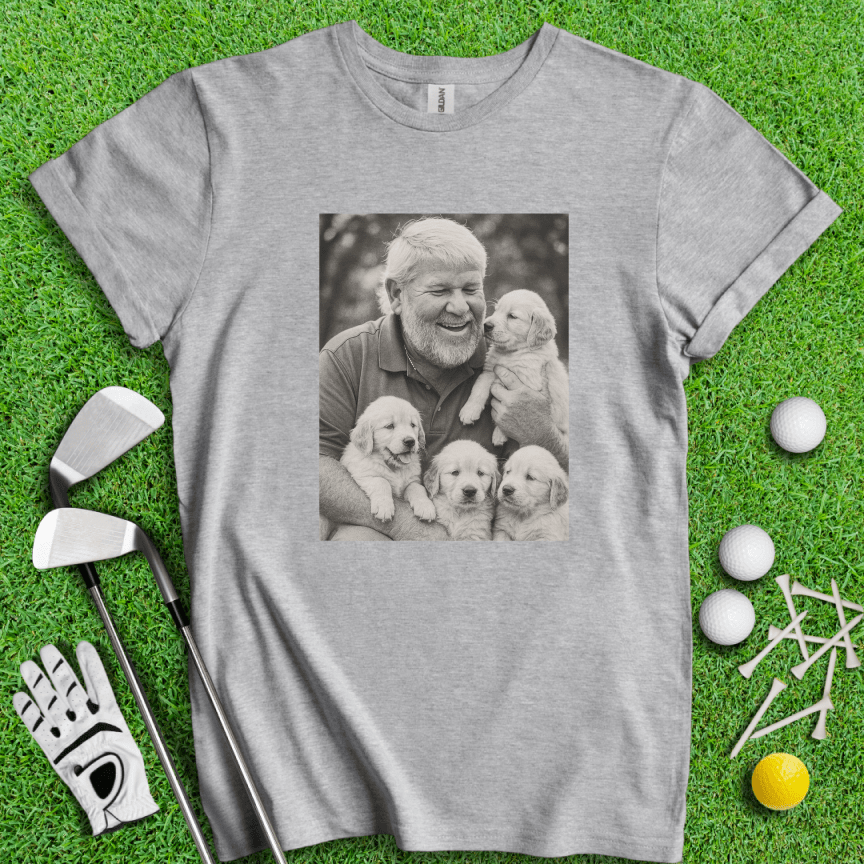 John Daly VS. Puppies T-shirt - TeeHee Golf Gear