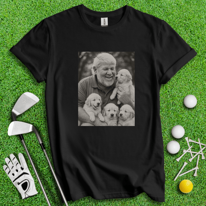 John Daly VS. Puppies T-shirt - TeeHee Golf Gear