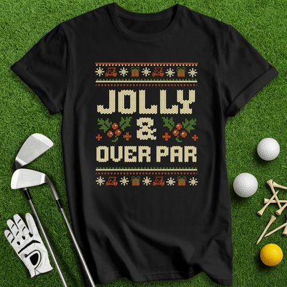 Jolly & Over Par Ugly Sweater T-shirt - TeeHee Golf Gear