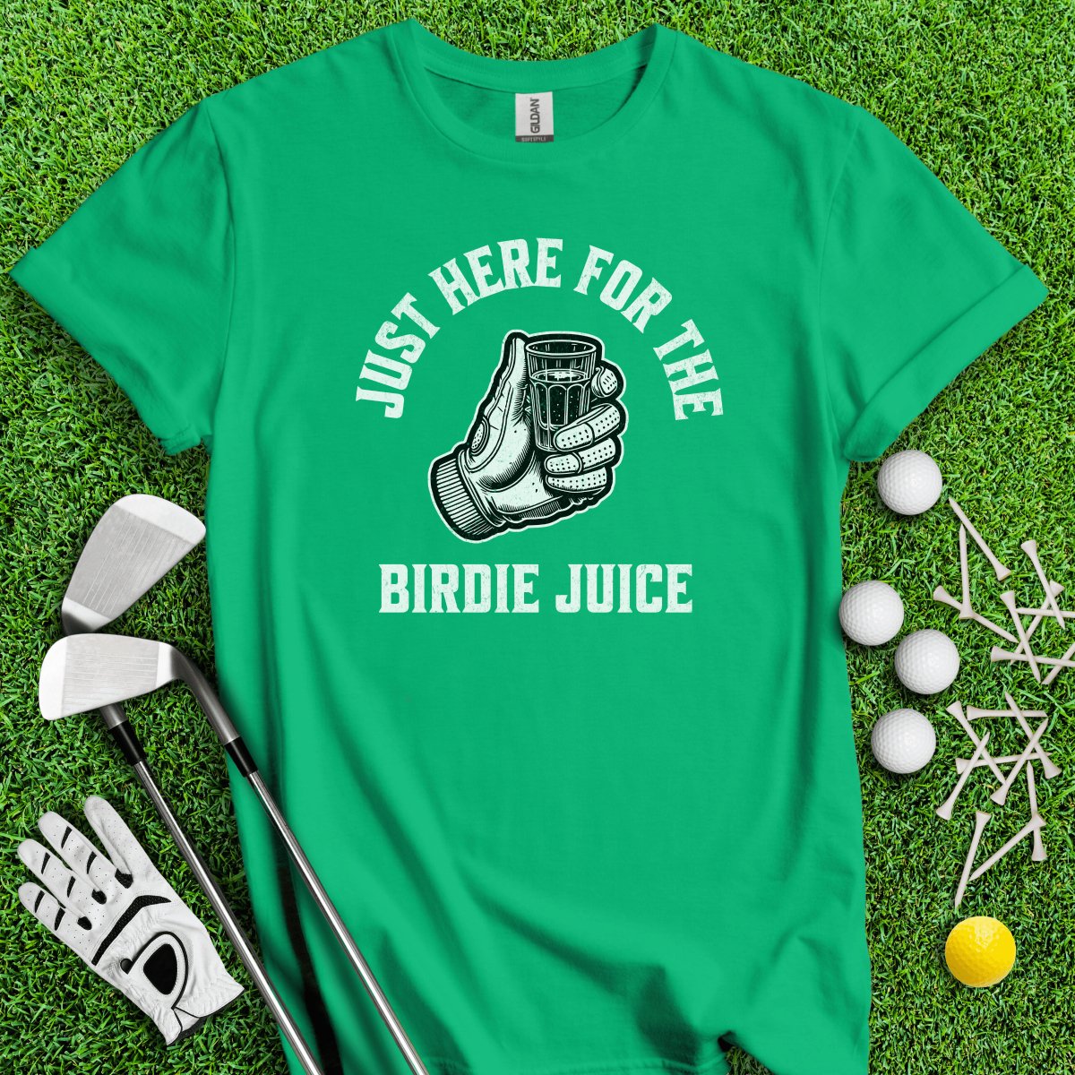 Just Here For The Birdie Juice T - Shirt - TeeHee Golf Gear