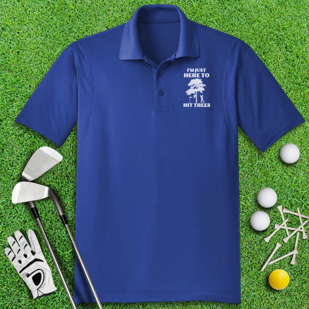 Just Here To Hit Trees Polo Shirt - TeeHee Golf Gear