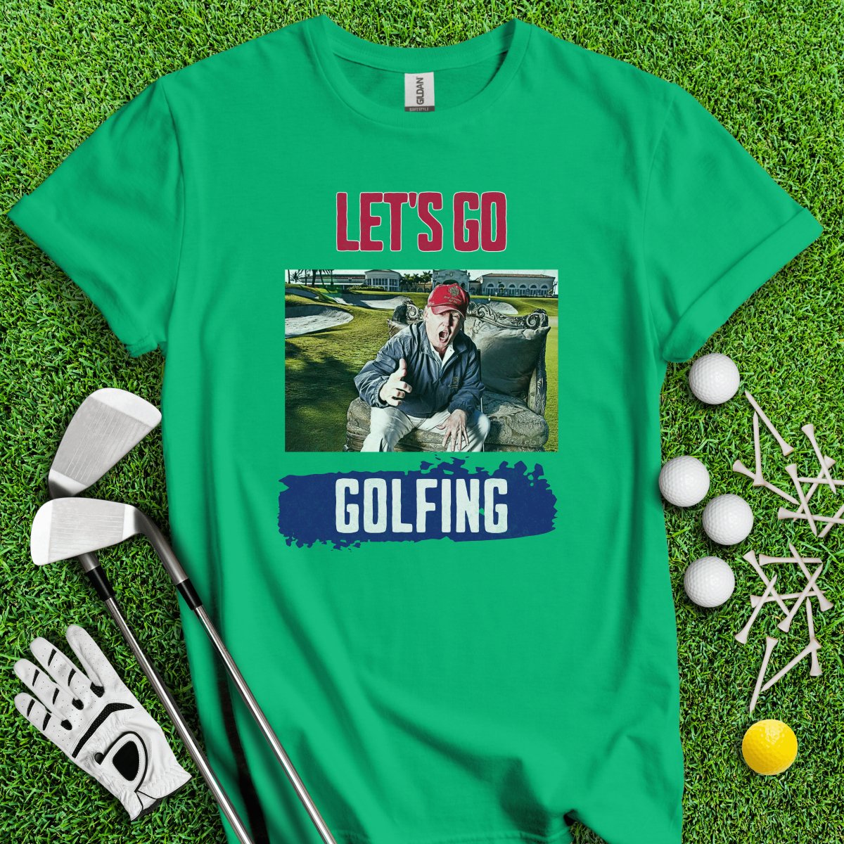 Let's Go Golfing Trump T - Shirt - TeeHee Golf Gear